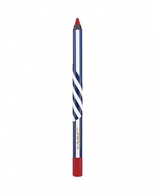 A new generation of long wearing lip pencil technology. Glides on fluidly and adheres instantly. Defines the lips with an instant release of rich, saturated color. Pro-longs the hours between re-application. Transfer proof. Packaged in blue and white stripes, it's a match to everything Hey, Sailor! Limited edition. A new generation of long wearing lip pencil technology. Glides on fluidly and adheres instantly. Defines the lips with an instant release of rich, saturated color. Pro-longs the hours between re-application. Transfer proof. Packaged in blue and white stripes, it's a match to everything Hey, Sailor! Limited edition.