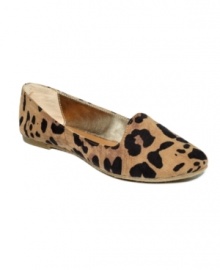 Lively luxury: The Hoops smoking flats by Madden Girl are a wild take on mid-century style with their classic shape and leopard-print upper. Lively luxury: The Hoops smoking flats by Madden Girl are a wild take on mid-century style with their classic shape and leopard-print upper.