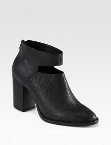Cutout details and textured leather combine in this seasonless silhouette with a chunky heel. Self-covered heel, 3¼ (80mm)Leather upperBack zipLeather lining and solePadded insoleImported Cutout details and textured leather combine in this seasonless silhouette with a chunky heel. Self-covered heel, 3¼ (80mm)Leather upperBack zipLeather lining and solePadded insoleImported