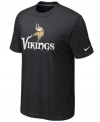 From the pre-game to after-party, show off your Minnesota Vikings pride in this NFL football t-shirt from Nike.