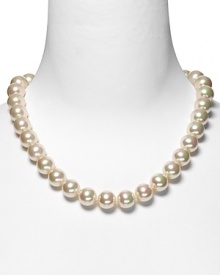 Majorica 14mm round white pearl necklace, 20 strand. Organic man made pearl necklace from Mallorca, Spain. Goldtone and pearl slide lock closure. Approximately 20 in length. Majorica 14mm round white pearl necklace, 20 strand. Organic man made pearl necklace from Mallorca, Spain. Goldtone and pearl slide lock closure. Approximately 20 in length.