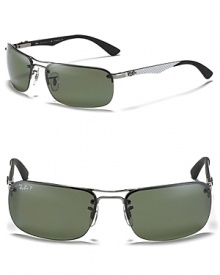 A stripped-down style that's 100 percent Ray-Ban. We love the techy look of these frames. A stripped-down style that's 100 percent Ray-Ban. We love the techy look of these frames.