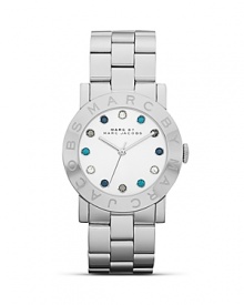 A statement watch is a must for every it-girl, and MARC BY MARC JACOBS glitzy style says glamour. It's sleek design is perfect for the day-to-day, so roll up your sleeves to show off this piece. A statement watch is a must for every it-girl, and MARC BY MARC JACOBS glitzy style says glamour. It's sleek design is perfect for the day-to-day, so roll up your sleeves to show off this piece.