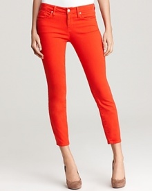 Infuse your wardrobe with vibrant color in MARC BY MARC JACOBS skinny jeans--cropped for warm-weather style and versatile for everyday chic.