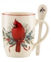 Perfect for sipping by the fire, Lenox Winter Greetings mugs combine everything that's beautiful about the season in fine ivory porcelain. With coordinating spoons.