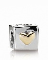 Playful and sweet, this sterling silver and 14K gold PANDORA charm makes a great gift for a loved one.