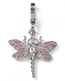 Insect-inspired jewelry is buzzing, and this delicate crystal-encrusted charm from Juicy Couture is a glam way to work the trend. Insect-inspired jewelry is buzzing, and this delicate crystal-encrusted charm from Juicy Couture is a glam way to work the trend.