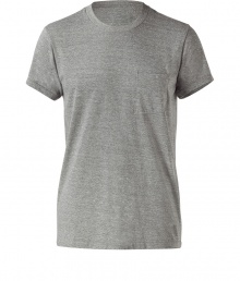 Stylish T-shirt made of light grey heather cotton - Wonderfully pleasant and soft - A classic, with a high crew neck, short sleeves and chest pocket - Slim, straight and moderately long - Ingenious summer basic, which is so versatile - Wear either under a sweater, jacket or solo - Styling: fits with jeans, cargo pants, chinos or shorts Stylish T-shirt made of light grey heather cotton - Wonderfully pleasant and soft - A classic, with a high crew neck, short sleeves and chest pocket - Slim, straight and moderately long - Ingenious summer basic, which is so versatile - Wear either under a sweater, jacket or solo - Styling: fits with jeans, cargo pants, chinos or shorts