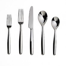 With a sleek, modern design, Aidan flatware offers the perfect companion for almost any dinnerware. With a sleek, modern design, Aidan flatware offers the perfect companion for almost any dinnerware.