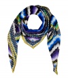 With a characteristic print and rich vivid coloring, Peter Pilottos silk scarf is a chic way to give your look an eye-catching, fashion-forward edge - Contrast printed border - Wear with a silk tee, leather biker jacket and tailored trousers