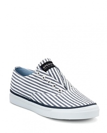 A laid-back sneaker from Sperry Top-Sider, dressed up and ready to go in an allover stripe print. A laid-back sneaker from Sperry Top-Sider, dressed up and ready to go in an allover stripe print.