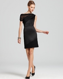 Flourished with gorgeously draped chiffon, this Max & Cleo cocktail dress is a refreshingly modern take on the can't-live-without LBD. Flourished with gorgeously draped chiffon, this Max & Cleo cocktail dress is a refreshingly modern take on the can't-live-without LBD.