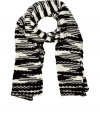 Add luxe style to your everyday essentials with this cashmere-blend patterned scarf from Missoni - Easy to style length, all-over stripe pattern - Pair with straight leg jeans, a cashmere pullover, and a modernized parka