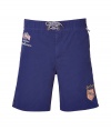 Inject preppy-cool style into your poolside look with these swim trunks from Polo Ralph Lauren - Elasticized waist with drawstring, zip fly closure, patch details, side stripe, back flap pocket - Pair with a polo shirt and sandals