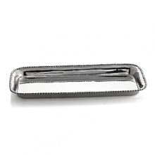 Marked by incredible handcrafting, this medium tray is embellished with countless molten beads carefully placed by a highly skilled artisan. The look is streamlined, timeless, organic and soulful. Marked by incredible handcrafting, this medium tray is embellished with countless molten beads carefully placed by a highly skilled artisan. The look is streamlined, timeless, organic and soulful.
