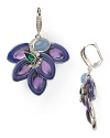 Colored crystals are in full bloom on this pair of Carolee earrings, accented by a mesmerizing cluster of shimmering glass petals.