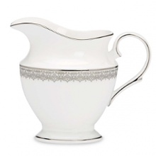 As beautiful and elegant as a couture gown, Lace Couture puts an ultra-feminine twist on banded patterns. Hopeless romantics are sure to fall in love with the Victorian-inspired lace band, complemented by a platinum rim on the inner and outer surfaces of the pristine china. As beautiful and elegant as a couture gown, Lace Couture puts an ultra-feminine twist on banded patterns. Hopeless romantics are sure to fall in love with the Victorian-inspired lace band, complemented by a platinum rim on the inner and outer surfaces of the pristine china.