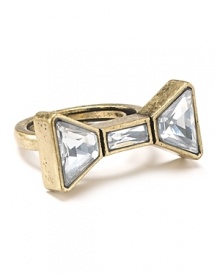 Let MARC BY MARC JACOBS lend your look a shot of girlie glamor with this bow-shaped ring, filled with faceted stones. Let MARC BY MARC JACOBS lend your look a shot of girlie glamor with this bow-shaped ring, filled with faceted stones.