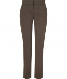 Versatile and trend-right, these cropped trousers from M Missoni will help elevate your work-ready style - Flat front, banded waist, belt loops, off-seam pockets, slim fit, cropped - Pair with a patterned blouse, a blazer, and heels