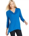 Style&co. makes a solid top stunning with well-designed details, from the chic cowl neckline to the asymmetrical hem.