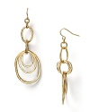 Offset your look with these chic hammered drop earrings from Lauren by Ralph Lauren.