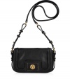 Get of-the-moment style with this modern classic crossbody bag from Marc by Marc Jacobs - Front flap with logo turn-lock closure, tonal stitching, long shoulder strap, gold-tone hardware - Pair with an elevated jeans-and-tee ensemble or a casual cocktail look