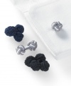 Refine your look with a pair of silk cuff knots from Club Room.