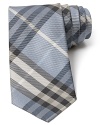 A classic checked silk tie from Burberry.