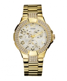 A fashion-sport watch look that's bold and luxurious, by GUESS. A fashion-sport watch look that's bold and luxurious, by GUESS.