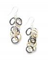 Going around in circles trying to find jewelry that works within your wardrobe? Look no further than Alfani's circle cluster earrings! Made in shiny silver tone, matte gold tone and hematite tone mixed metals, they're versatile enough to complement a variety of styles. Approximate drop: 2-1/4 inches.