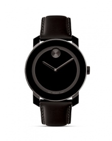 Large Movado BOLD watch with black dial with black accents. Large Movado BOLD watch with black dial with black accents.