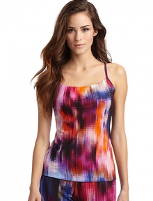 THE LOOKAllover multicolor abstract printSpaghetti strapsTHE FITAbout 22 from shoulder to hemTHE MATERIALViscose/polyamide CARE & ORIGINHand washMade in ItalyModel shown is 5'8 (172½cm) wearing US size Small. THE LOOKAllover multicolor abstract printSpaghetti strapsTHE FITAbout 22 from shoulder to hemTHE MATERIALViscose/polyamide CARE & ORIGINHand washMade in ItalyModel shown is 5'8 (172½cm) wearing US size Small.