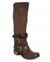 Keep everyone guessing. They Floyd boots by Boutique 9 feature a unique cuff at the ankle, transforming them from classic to daring.