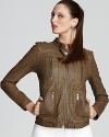 MICHAEL Michael Kors Zip Front Leather Jacket