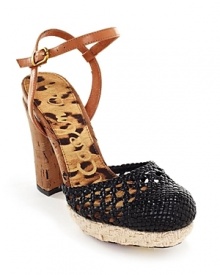 Cork and jute accents make the Sam Edelman Rella sandals a unique summer standout, while a chunky block heel fits right in with the season's footwear trends. Cork and jute accents make the Sam Edelman Rella sandals a unique summer standout, while a chunky block heel fits right in with the season's footwear trends.