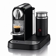 Combining two of their most popular products, the architecture-inspired CitiZ Espresso Maker with the Aeroccino Plus frother, this all-in-one machine is sure to appeal to design enthusiasts and coffee connoisseurs alike. Premium ground coffee capsules and a button-activated milk frother, make it a cinch to brew the perfect cup every time. Combining two of their most popular products, the architecture-inspired CitiZ Espresso Maker with the Aeroccino Plus frother, this all-in-one machine is sure to appeal to design enthusiasts and coffee connoisseurs alike. Premium ground coffee capsules and a button-activated milk frother, make it a cinch to brew the perfect cup every time.