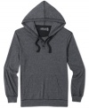Cool casual style. With a nod toward henley styling, this hoodie from Retrofit sets the standard for your weekend.