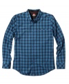 Get your style in check with this cool plaid shirt by Quiksilver.