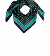 Add a stylish accent to your daytime look with this whimsical printed silk scarf from Marc by Marc Jacobs - Easy-to-style length, all-over print, logo detail - Pair with an elevated jeans-and-tee ensemble or tie it around the handle of your favorite It bag