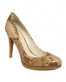With a classic shape, the Rocha pumps can get away with a little extra attitude in the form of outrageous finishes. By Nine West. With a classic shape, the Rocha pumps can get away with a little extra attitude in the form of outrageous finishes. By Nine West.
