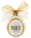 Make it the most elegant Christmas yet with this handmade porcelain ornament from Lladro. A beautiful bow, embossed candy canes and radiant gold accents make the 2012 tree one you'll always remember.