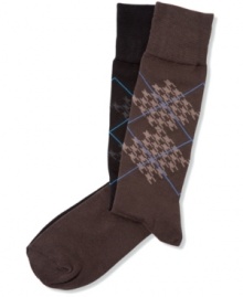 Boast style from head to toe with these ultra-soft socks from Perry Ellis.
