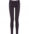These cool coated jeans from J Brand add instant rock n roll edge to your casual basics - Classic five-pocket styling, skinny leg, mid-rise, coated cotton with stretch - Form-fitting - Pair with an oversized graphic tee, a leather jacket, and platform heels
