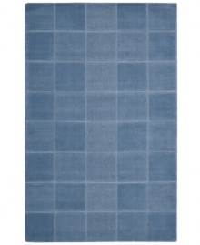 An a-tonal blocked design in lush blue creates a sophisticated, modern accent in the Westport area rug from Nourison. Hand-tufted in India of pure wool for premium softness and durability. An a-tonal blocked design in lush blue creates a sophisticated, modern accent in the Westport area rug from Nourison. Hand-tufted in India of pure wool for premium softness and durability.
