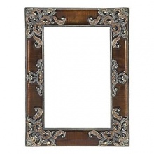 The Olivia Riegel Brown Topaz Enamel Frame is finely detailed with sable colored enamel and topaz Swarovski crystals. The Olivia Riegel Brown Topaz Enamel Frame is finely detailed with sable colored enamel and topaz Swarovski crystals.