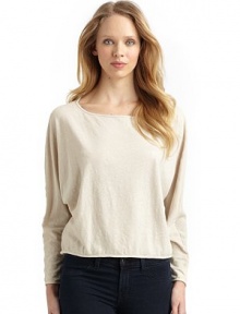 THE LOOKWide necklineLong dolman sleevesSee-through fishnet backTHE FITAbout 21 from shoulder to hemTHE MATERIAL55% hemp/45% organic cottonContrast: CottonCARE & ORIGINDry cleanMade in USAModel shown is 5'9 (175cm) wearing US size Small. THE LOOKWide necklineLong dolman sleevesSee-through fishnet backTHE FITAbout 21 from shoulder to hemTHE MATERIAL55% hemp/45% organic cottonContrast: CottonCARE & ORIGINDry cleanMade in USAModel shown is 5'9 (175cm) wearing US size Small.