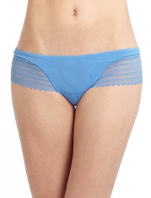THE LOOKElastic waistMesh middle panelOpen weave lace hipster detailsFrench cut lace back THE MATERIAL94% nylon/6% spandexPartially linedCARE & ORIGINMachine washImported THE LOOKElastic waistMesh middle panelOpen weave lace hipster detailsFrench cut lace back THE MATERIAL94% nylon/6% spandexPartially linedCARE & ORIGINMachine washImported