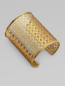 An iconic cutout design lends a chic-yet-tough look to this glamorous style.16k goldplatedDiameter, about 2¼Imported An iconic cutout design lends a chic-yet-tough look to this glamorous style.16k goldplatedDiameter, about 2¼Imported