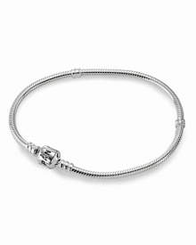 PANDORA's iconic bracelet in gleaming sterling silver. Make it uniquely yours with a combination of beautiful charms and clips. PANDORA's iconic bracelet in gleaming sterling silver. Make it uniquely yours with a combination of beautiful charms and clips.