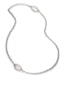 THE LOOKOver-sized link details Rhodium-plated sterling silver settingTHE MEASUREMENTLength, about 42ORIGINImported THE LOOKOver-sized link details Rhodium-plated sterling silver settingTHE MEASUREMENTLength, about 42ORIGINImported